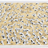 Full-Panel Chiyogami Silk Screen Print, Cranes