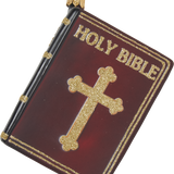 Holy Bible Glass Ornament
