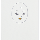 Illustrated Baby Face Greeting Card