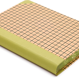 Extra-Thick "Composition Ledger" Chiyogami Notebook, Avocado & Yellow Plaid