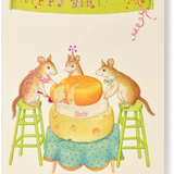 Engraved Mice Birthday Party Greeting Card