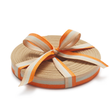 Premium Quality Cotton Ribbon, Orange, 25m roll