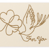 Silk Screen Printed Mini Greeting Card, For You Doves