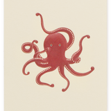 Mini Embossed Flat Card, Octopus