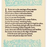 Shakespeare's Letterpress Greeting Card, Marriage of True Minds