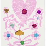 Woodblock Sequin Heart Greeting Card