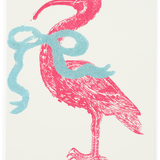 Woodblock Ibis Greeting Card