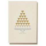 Engraved Champagne Fountain Greeting Card