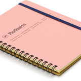Spiral Bound Rollbahn Card Cover Notebook, Salmon Pink