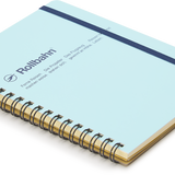 Spiral Bound Rollbahn Card Cover Notebook, Baby Blue