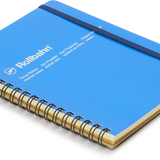 Spiral Bound Rollbahn Card Cover Notebook, Bright Blue