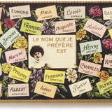 Embossed Nostalgic Postcard, Boy Names