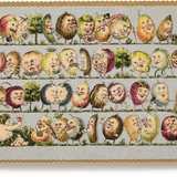 Embossed Nostalgic Postcards, Fruit Parade