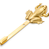 Stamped Brass Picture Hook, Frog