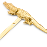 Stamped Brass Picture Hook, Crocodile