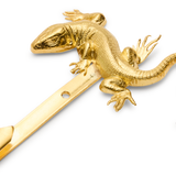 Stamped Brass Picture Hook, Lizard