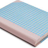 Extra-Thick "Composition Ledger" Chiyogami Notebook, Light Blue Plaid