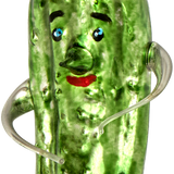 Friendly Pickle Glass Ornament