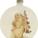 Glass Dome with Victorian Scrap Ornament, Winter Angel