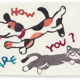 Katazome Mini Greeting Card, How Are You?