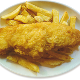 Faux Fish and Chips Die Cut Postcard