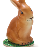 Traditional Papier-mâché Golden Bunny Figurines