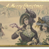 Embossed Christmas Choosing Keeping Postcard
