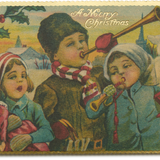 Embossed Christmas Choosing Keeping Postcard