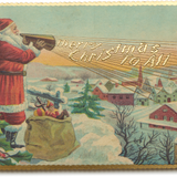 Embossed Christmas Choosing Keeping Postcard