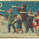Embossed Christmas Choosing Keeping Postcard