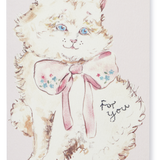 Illustrated Watercolour Greeting Card, For You Kitty