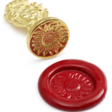 Brass Wax Seal, Sunflower