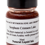 Natural Pigments Drawing Inks, Sorghum Crimson Lake 30ml