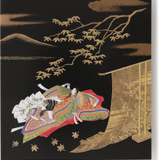 Gold Foil Japanese Lacquer Greeting Card, Heian Gentlewoman