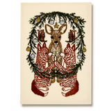 Embroidered Greeting Card, Christmas Togetherness