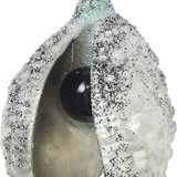 Silver Clam with Pearl Glass Ornament