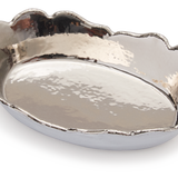 Astier de Villatte Colbert Dish with Platinum Interior