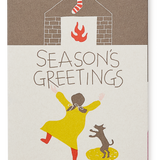 Christmas Eve Fireplace Pop-up Greeting Card