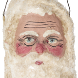 Papier-mâché Santa with No Hat Ornament