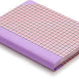 Extra-Thick "Composition Ledger" Chiyogami Notebook, Pink Plaid