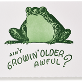 Letterpress Old Frog Greeting Card