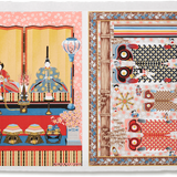 Full-Panel Chiyogami Silk Screen Print, Hina Doll