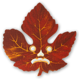 Spooky Maple Leaf Holographic Stickers