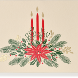 Mini Engraved Italian Christmas Card, Three Candles