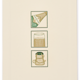 Engraved Champagne Bottle and Cord Greeting Card