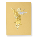 Engraved Angel with Violin Christmas Greeting Card
