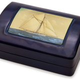 "Sailing Ship" Jewellery Leather Box