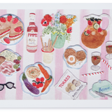 Tiny Tabletop Collage Greeting Card, Birthday Picnic