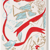 Silk Screen Printed Christmas Greeting Card, Angel
