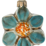 Small Blue Flower Glass Ornament
